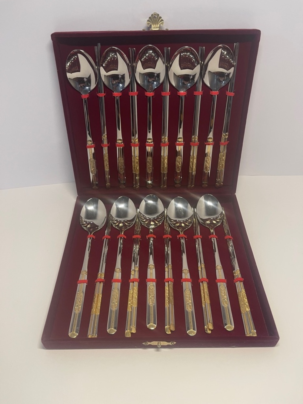 Vintage Korean "Sujeo" (spoon and chopsticks) set
